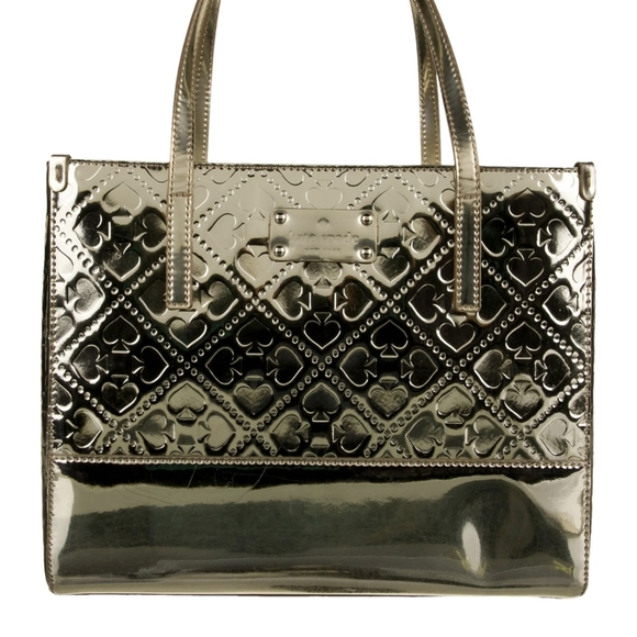 Kate Spade New York Gold Patent Leather Tote Bag. - Picture 14 of 15